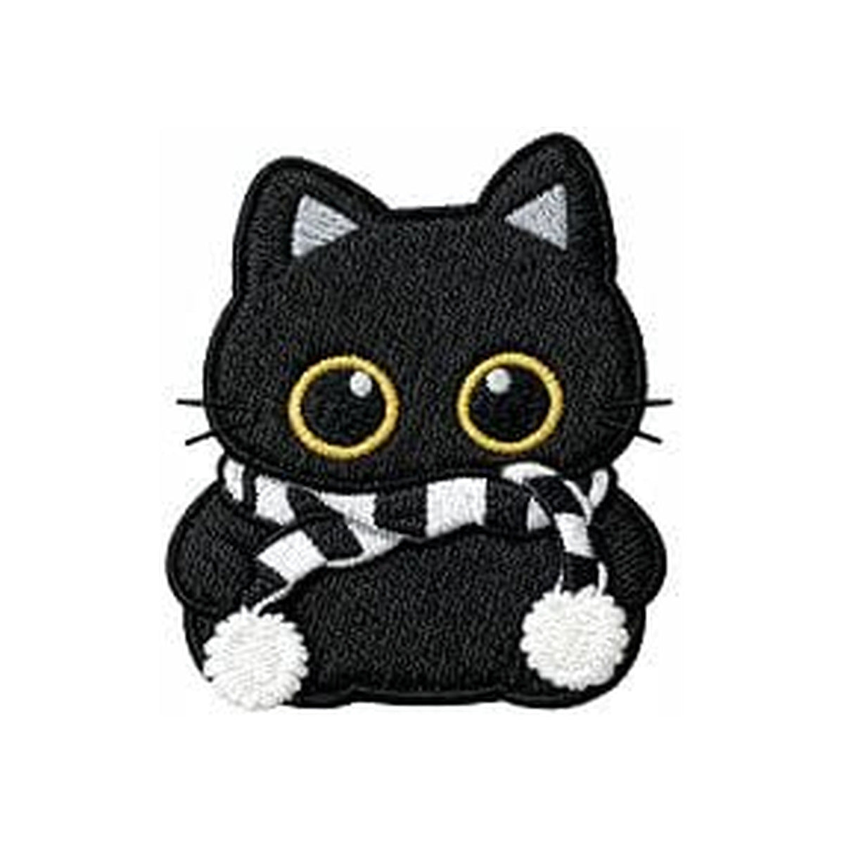 Black Cat Patch Set — Embroidered Iron-On Patches in 5 Themes
